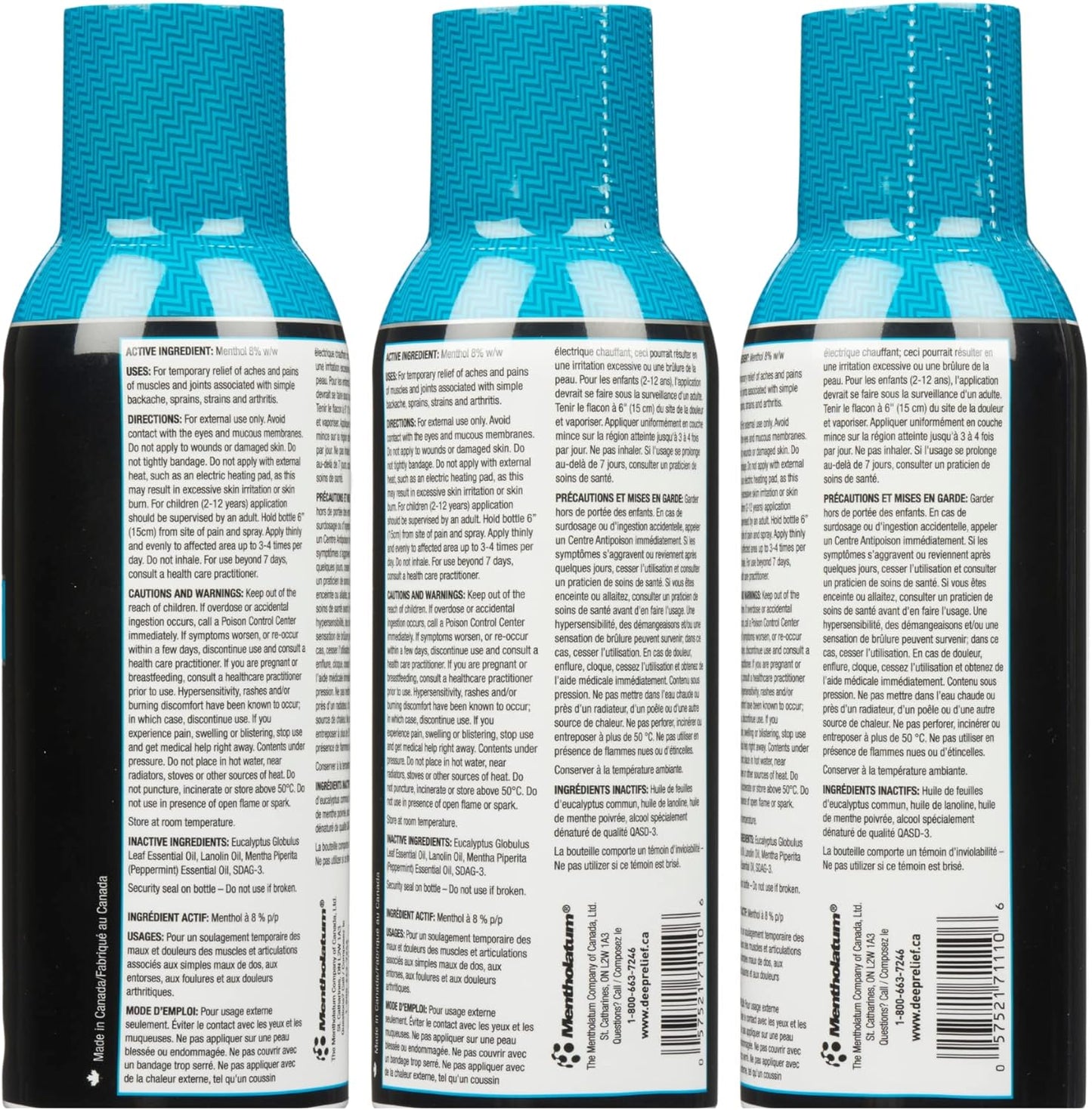 深层缓解最大强度冰冷止痛喷雾，减少炎症，150毫升，（1 包）