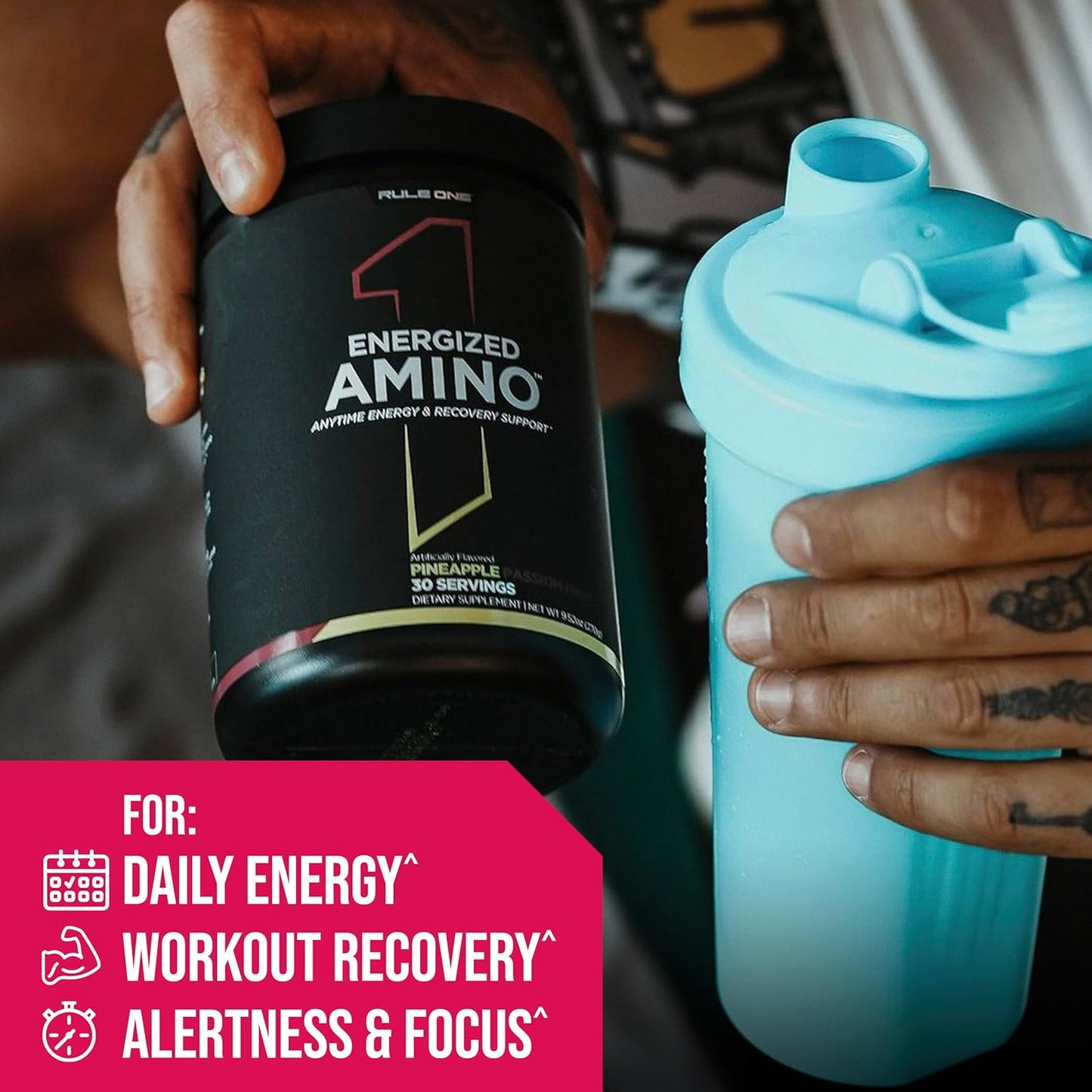 Rule 1 Energized Amino 30 serv Blue Raspberry 270 g