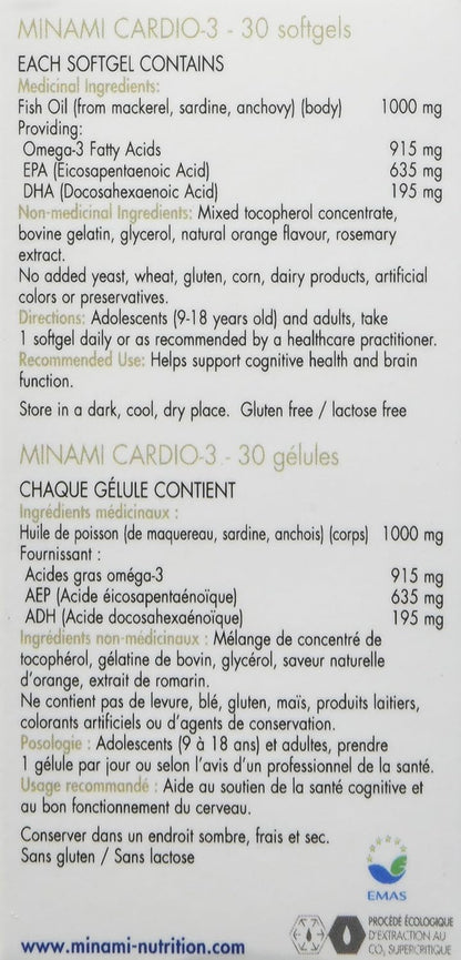 Minami Cardio-3 90% Omega-3 軟膠囊，30 粒，橙味