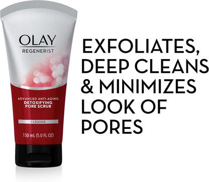Olay Daily Facials 5-In-One Hydrating Cleansing Cloths with Grapeseed Extract, 66 Count & Regenerist Micro-Sculpting Scrub Facial Cleanser, Face Wash, 150 ml