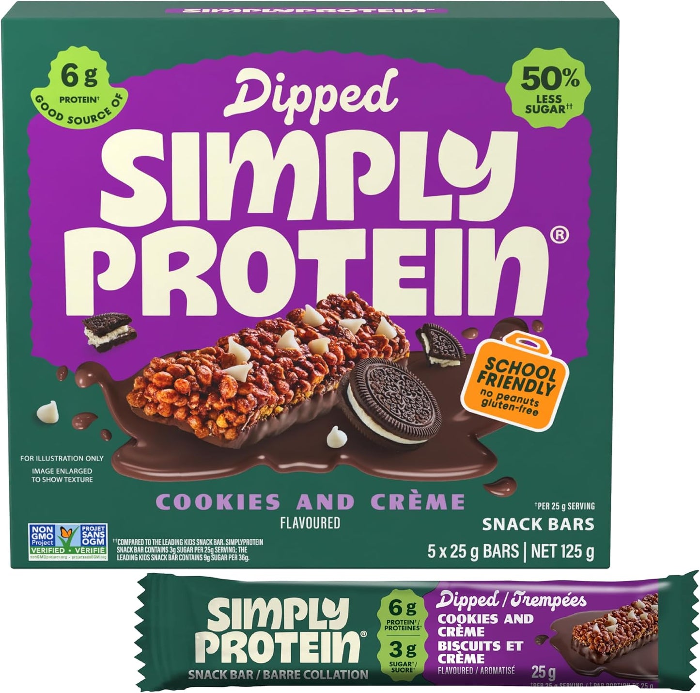 SimplyProtein Dipped Cookies and Cream 5ct