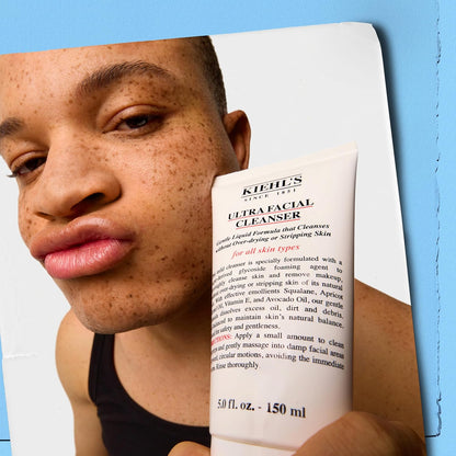 Kiehl's Ultra Facial Cleanser, Lightweight Foamy Facial Cleanser, Enriched Formula that Replenishes Skin Barrier, Gently Exfoliates and Moisturizes, Suitable for All Skin Types