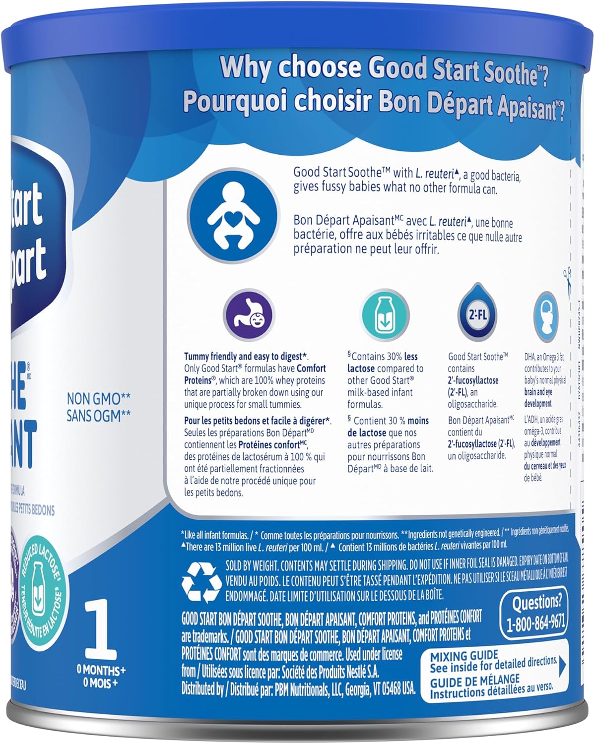 GOOD START SOOTHE 婴儿配方奶粉，0+ 个月，340 克，包装可能有所不同