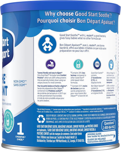 GOOD START SOOTHE 婴儿配方奶粉，0+ 个月，340 克，包装可能有所不同