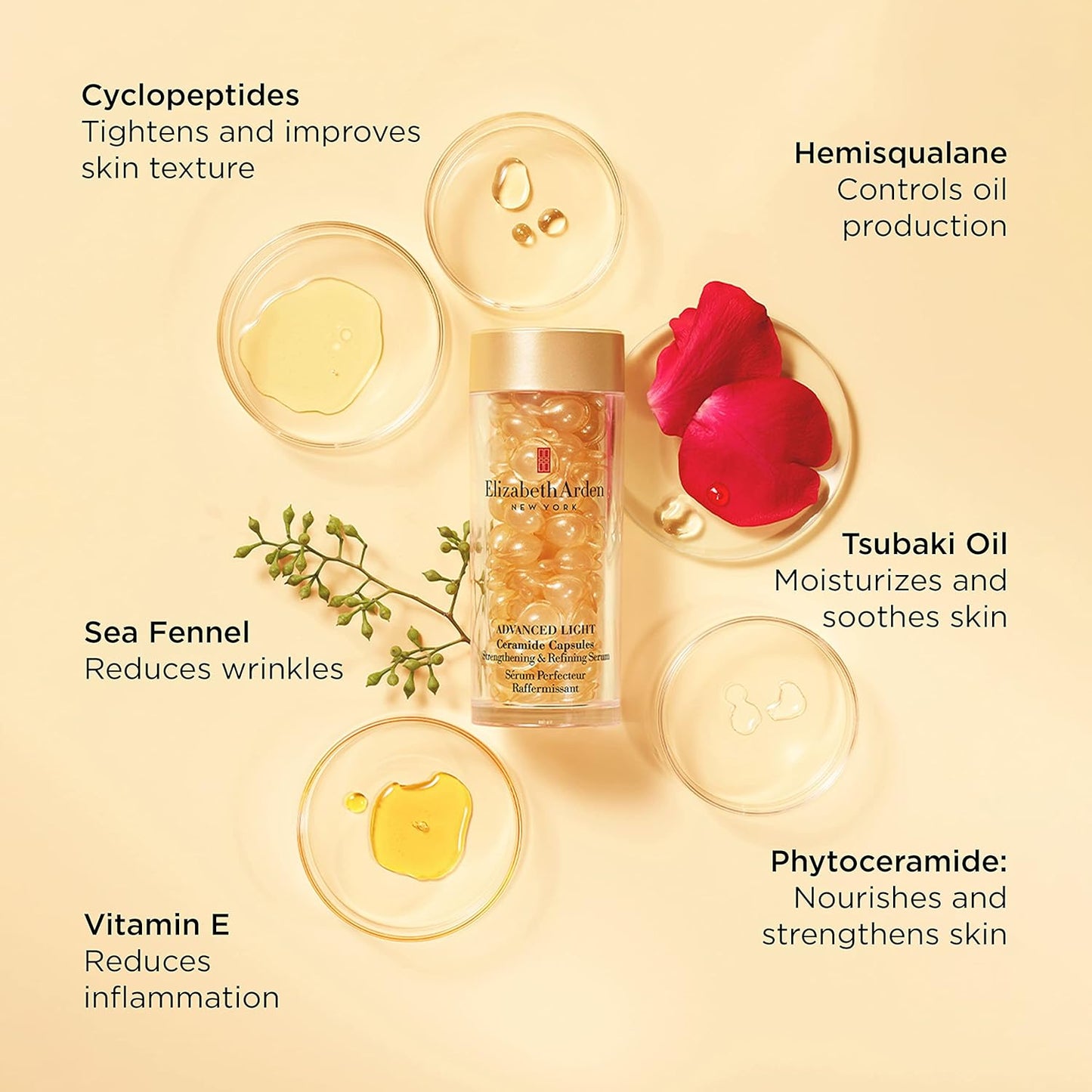 Elizabeth Arden Advanced Light Ceramide Capsules Strengthening & Refining Serum, 60 PC