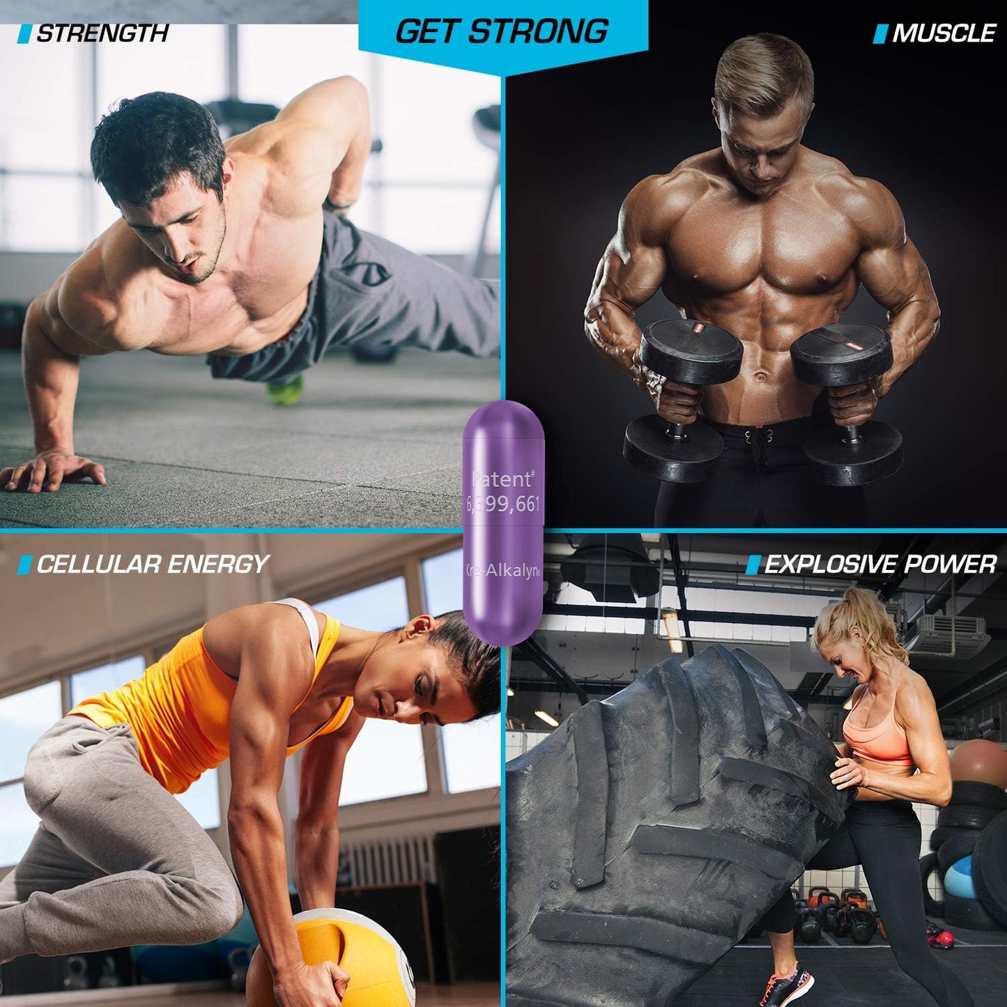 EFX Sports Kre-Alkalyn | PH 值校正肌酸一水合物 | 多项专利配方，增强力量，锻炼肌肉，提升运动表现，不腹胀，不积水 - 192 粒胶囊