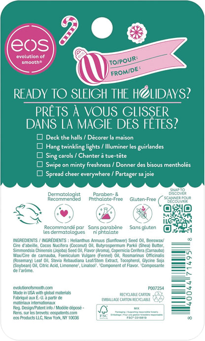 eos Holiday Collection Candy Cane Swirl and Peppermint Twist Sticks, 8g, 2 pack