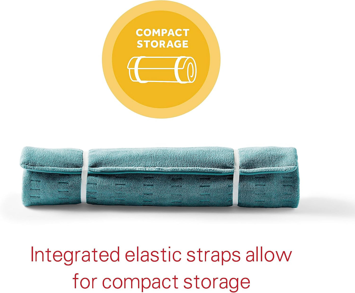 Sunbeam Premium XXL 尺寸加热垫，带紧凑存储电热垫和 Renue 热敷带，颈部和肩部紧张缓解加热垫，灰色