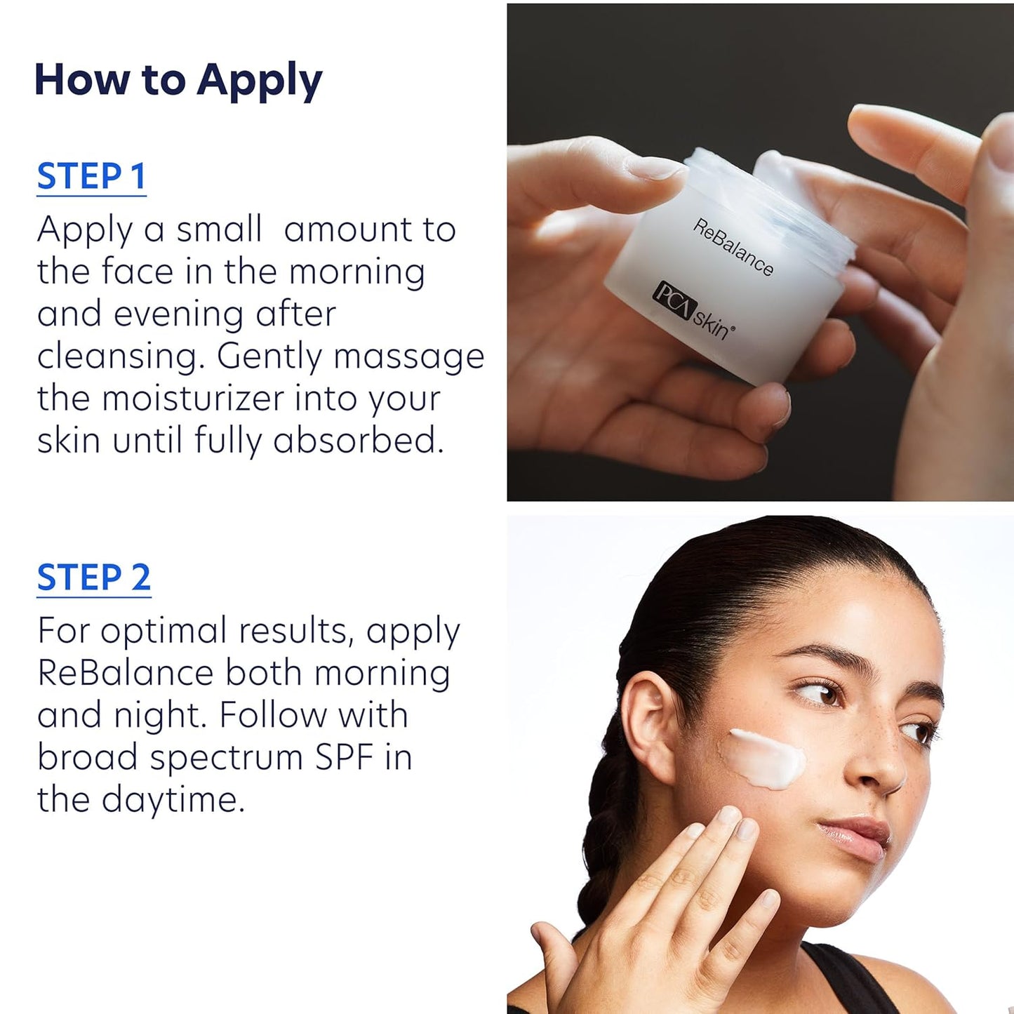 PCA SKIN ReBalance Daily Face Moisturizer - Moisturizing Facial Cream with Antioxidants & Hydrating Niacinamide for Normal / Sensitive Skin (1.7 oz)