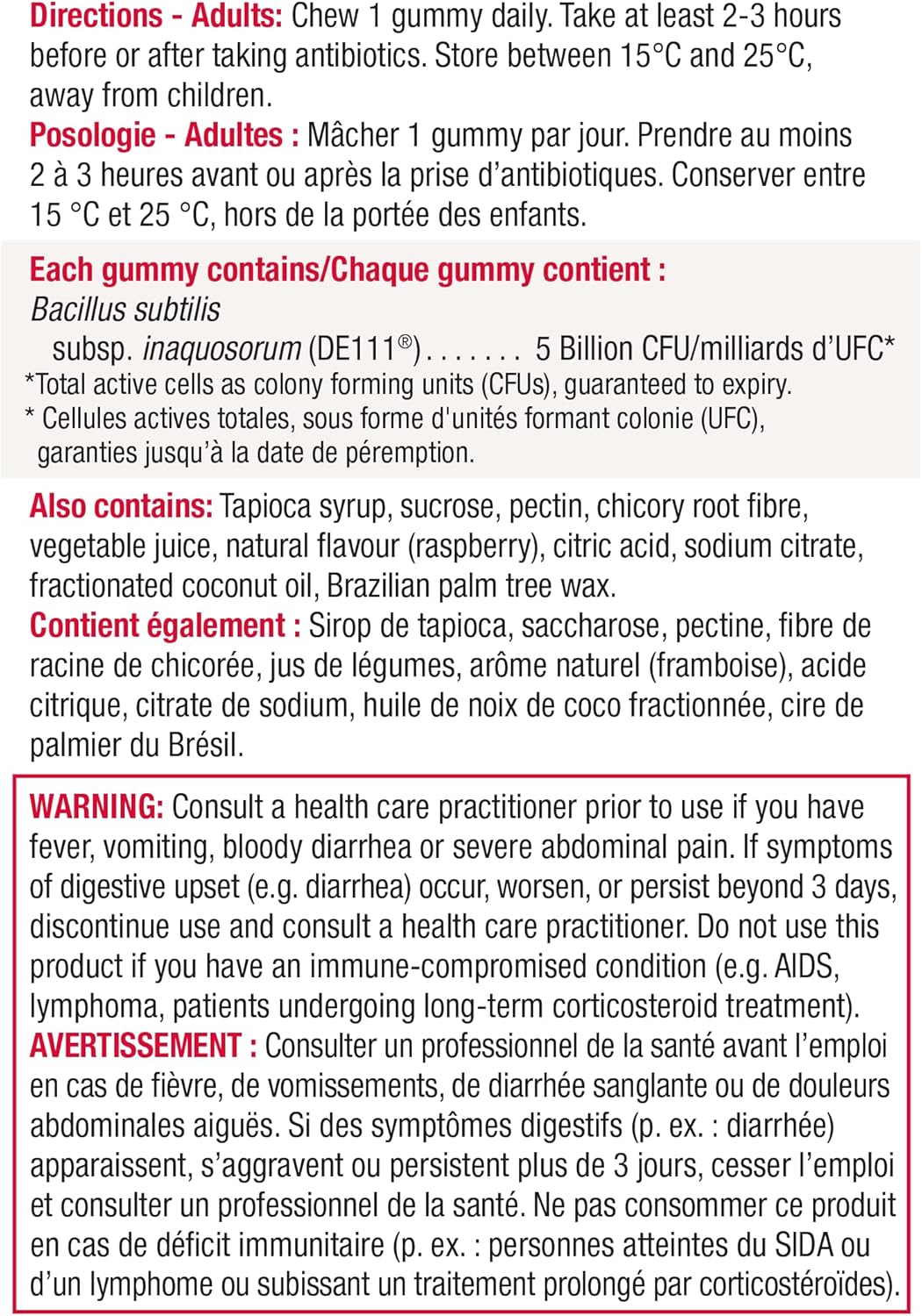 Jamieson 強效益生菌軟糖，含 50 億活性細胞，莓果味，改善消化系統健康，支持健康的微生物群，不含人工色素、香精或防腐劑，30 粒