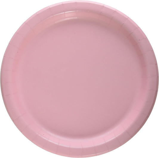Creative Converting 47158B Table Needs, Round Paper Dinner Plates, Party Supplies, Classic Pink, 8.75", 24ct