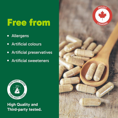 Organika 加拿大制造的 Ma's Milk - 支持母乳分泌 - 含有圣蓟、胡芦巴和辣木 - 120 粒素食胶囊