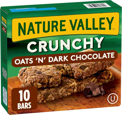 NATURE VALLEY Protein Bars Peanut Butter Dark Chocolate, 4-Count, 148 Gram & Crunchy Granola Bar Oats and Dark Chocolate, 210g