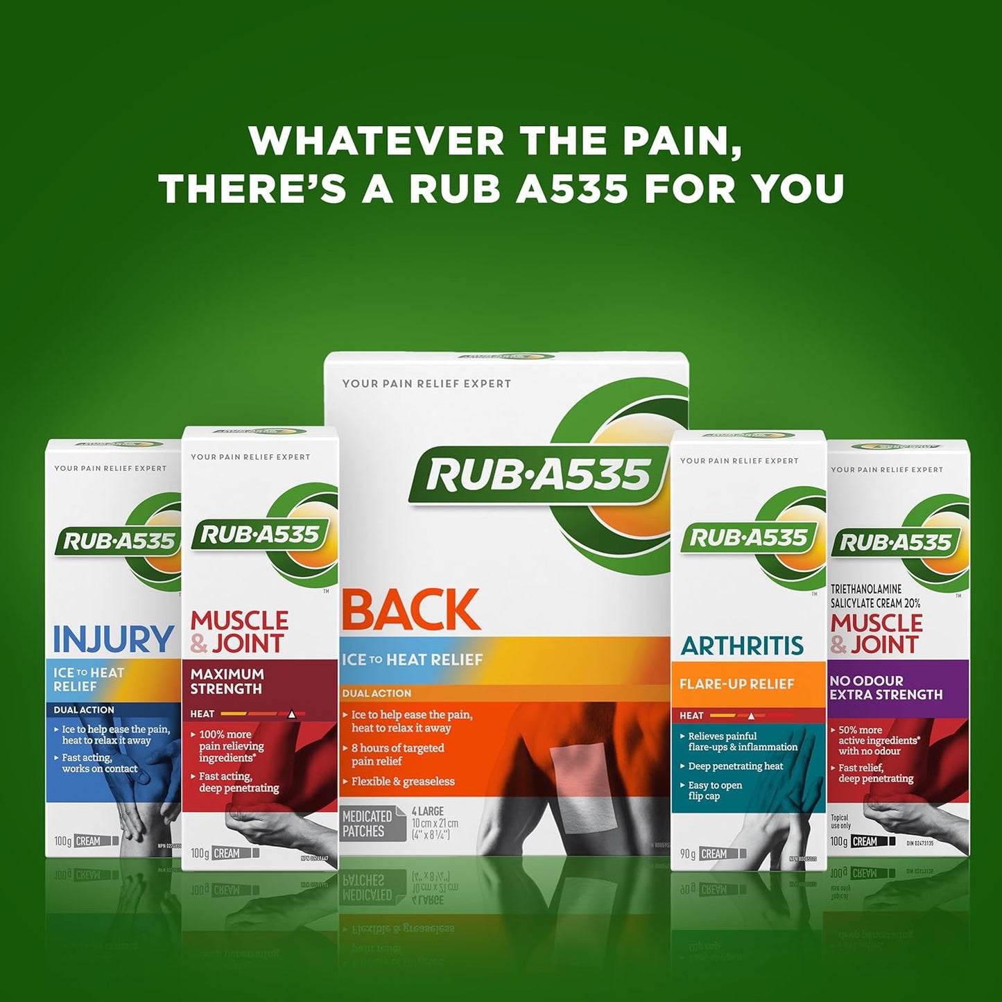 RUB·A535 Muscle & Joint Pain Relieving Heat Cream, Regular Strength, 50-g