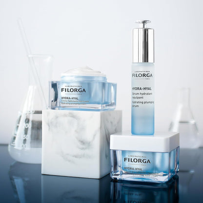 Filorga Hydra-Hyal Hydrating Plumping Water Cream - Face Gel-Cream For Combination To Oily Skin - With Hyaluronic Acids - Matyfying Cream-Gel Texture - 50ml