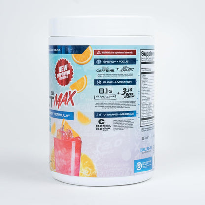Believe Supplements - Pump Addict Max 锻炼前粉末 - 增强能量、注意力和耐力（425 克，粉红柠檬水）