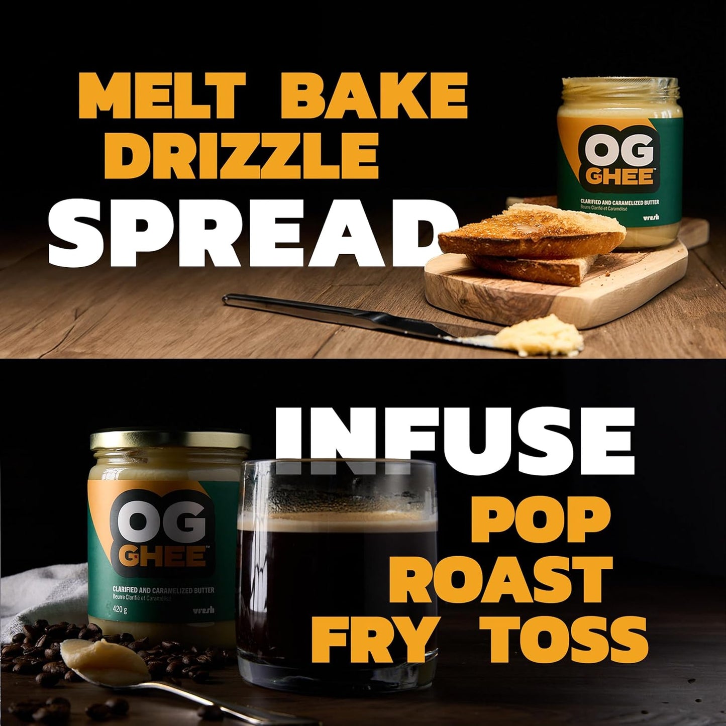 OG GHEE | 210g | Chai Spice | Hormone and Antibiotic Free Clarified Butter, Caramelized Flavour, Keto and Paleo Friendly, Gluten Free, Lactose and Casein Free, Carnivore