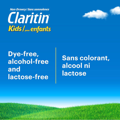 开瑞坦儿童糖浆过敏药 - 24 小时不瞌睡儿童过敏药，儿童抗组胺药，快速缓解过敏症状，如眼睛发痒流泪、打喷嚏、流鼻涕、皮肤瘙痒和荨麻疹，120 毫升