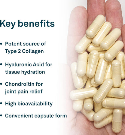 Organika Biocell Collagen- Type 2 Collagen, Hyaluronic Acid, Chondroitin Sulfate, Joint Support- 180 & Premium Liga Joint- Combination of MSM, Glucosamine, and Type 2 Collagen