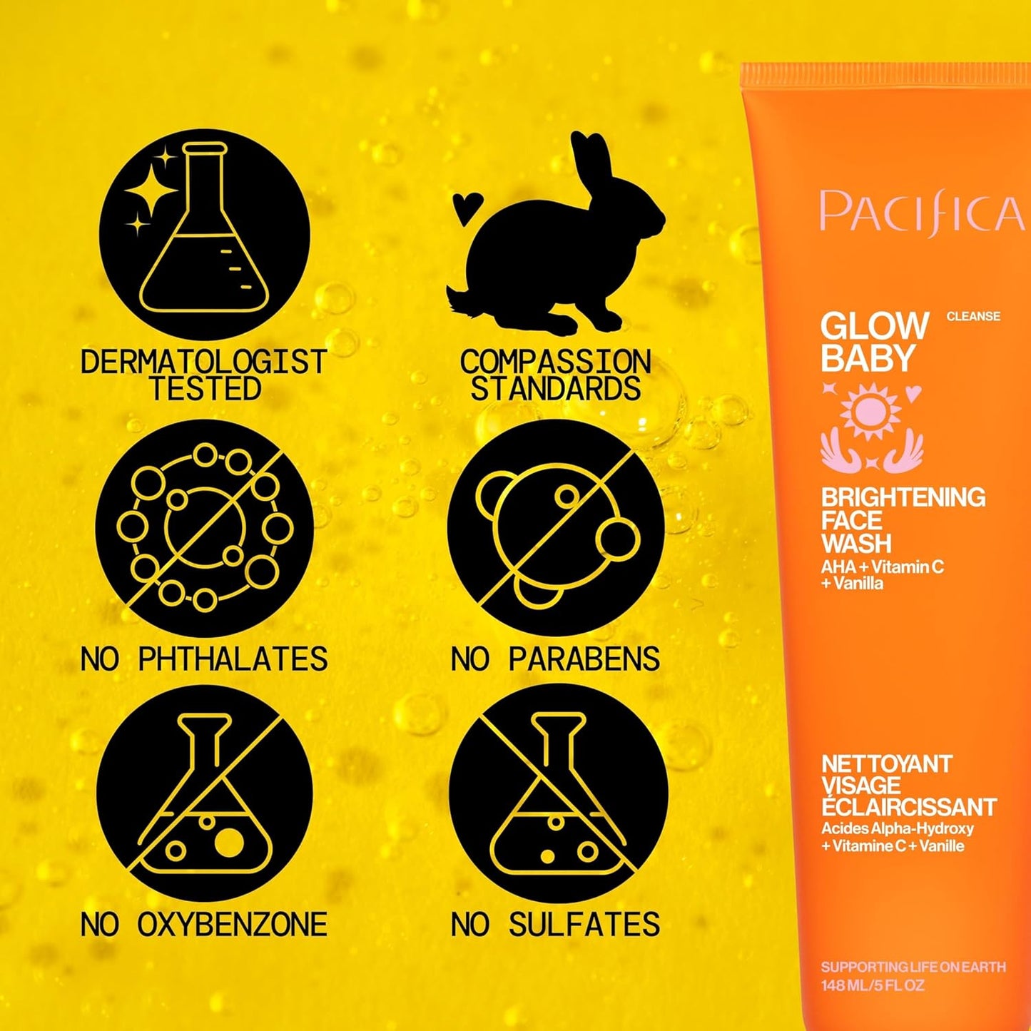 Pacifica Glow Baby Brightening Face Wash, 5 Ounce