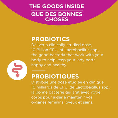 OLLY 補充劑膠囊 無麩質多菌株女性益生菌補充劑 Happy HOO-HA 支持陰道健康 25 粒膠囊