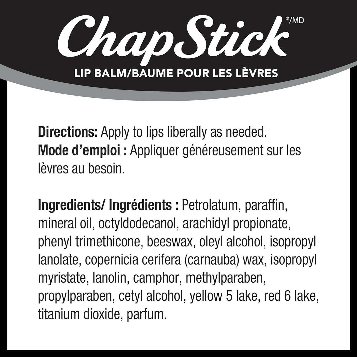 ChapStick Classic Lip Balm, Original Flavour, 1 Tube