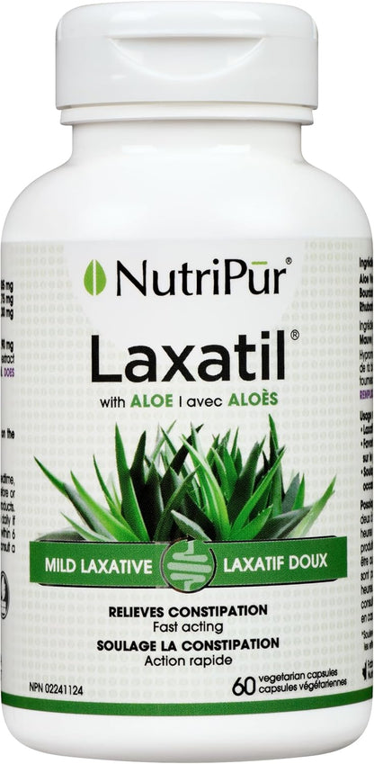 Nutripur Laxatil - 天然瀉藥，60 粒素食膠囊（1 包）