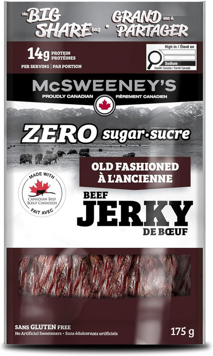 McSweeney's 零糖經典牛肉乾，生酮，175g（10 包裝）