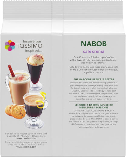 Tassimo Nabob Café Crema 咖啡单份 T 盘，110 克