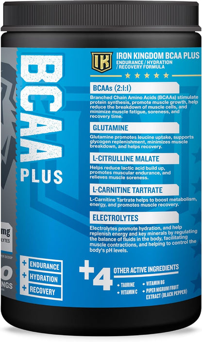 IRON KINGDOM BCAA PLUS WILD BERRY 10.1克 胺基酸、電解質、麩醯胺酸、耐力、恢復、補水