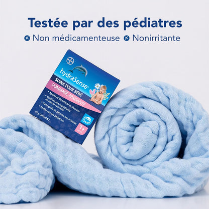 hydraSense 婴儿护理舒缓膏 – 温和舒缓，舒适呵护，不含凡士林，无刺激性，采用天然成分桉树、薰衣草和洋甘菊制成，经儿科医生测试。43克