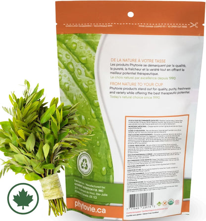 PHYTOVIE 有机番泻叶排毒茶 – 天然泻药和结肠清洁剂，方便快速缓解便秘，支持消化和肠道规律，无咖啡因草本茶，50 个茶​​包，加拿大制造 - NPN 02196212