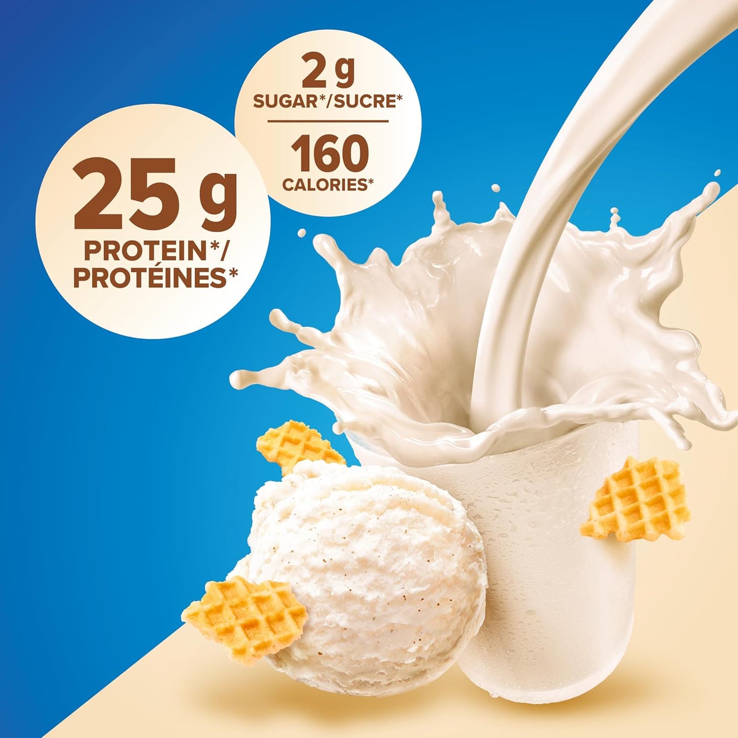 Pure Protein Whey Powder - High Protein (25 g/scoop), Low Sugar (2 g/scoop), Gluten Free - Fast-Acting Formula, Vanilla, 907g