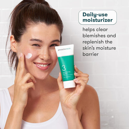 Proactiv 清洁祛痘保湿霜 - 温和日常面部保湿霜，男女适用 - 水杨酸祛痘霜，含透明质酸和维生素 E，3 盎司