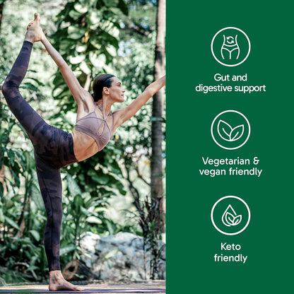 Organika 加拿大製造 L-麩醯胺酸 - 高吸收配方 - 增強免疫防禦、肌肉恢復和腸道健康 | 500 毫克 120 粒膠囊