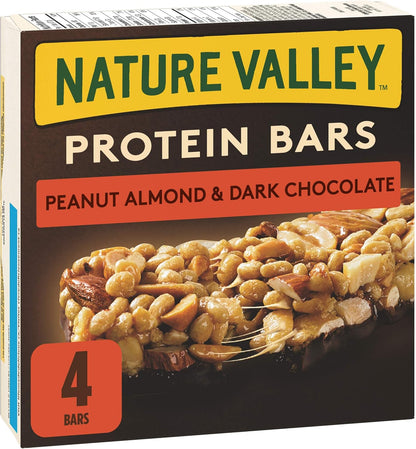 Nature Valley Sweet & Salty Dark Chocolate Nut Granola Bars, 15 Count & Protein Bars Peanut Almond & Dark Chocolate Flavour, 4-Count, 148 Gram