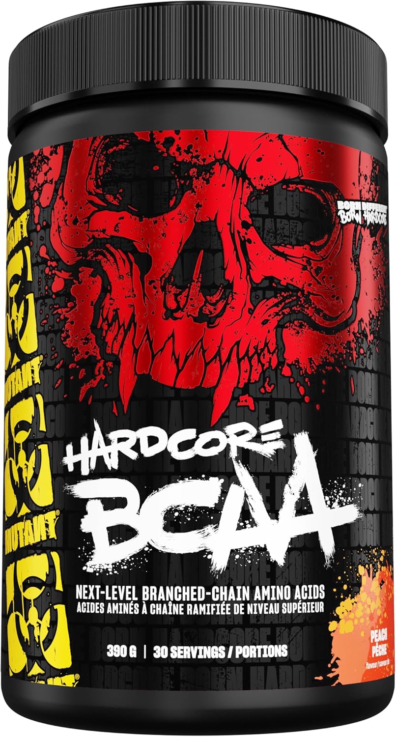 MUTANT HARDCORE BCAA - 運動前、運動中或運動後 - BCAA 更高等級的支鏈胺基酸補充劑 - 補水 + 恢復 - 30 份 - 桃色