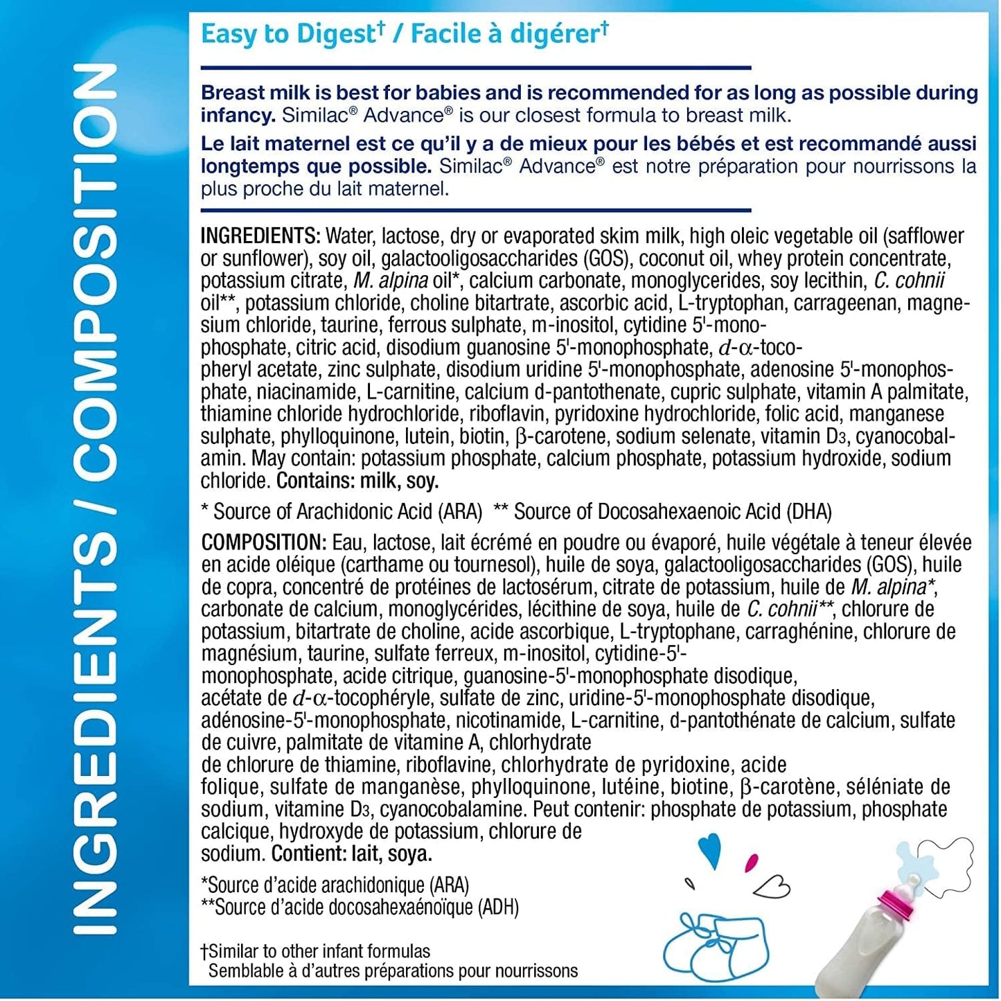 Similac Advance 1 段非转基因婴儿配方奶粉，浓缩液，385 毫升，0+ 个月，蓝色，12 支装