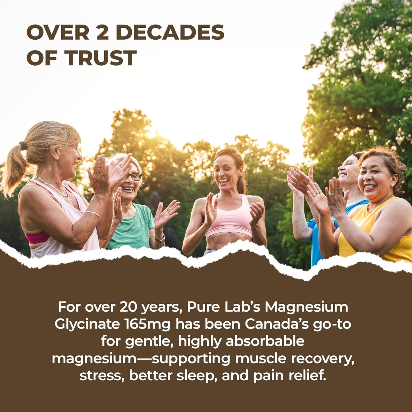 Pure Lab Vitamins 甘胺酸鎂 165 毫克 – 60 粒膠囊 - 支持肌肉功能