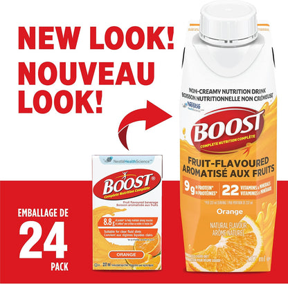 Boost 水果味饮料橙味，237 毫升，24 支 & 水果味饮料野莓味，237 毫升，24 支
