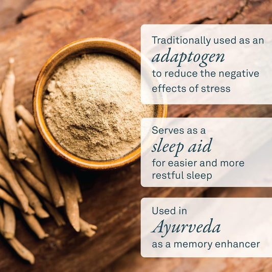 Organika Canadian-Made Ashwagandha- Stress Relief, Sleep Aid, Mood Enhancement, Thyroid and Blood Sugar Balance- 60 vcaps
