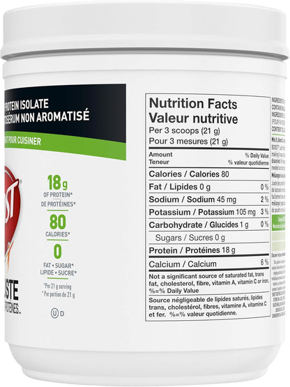 Boost JUST Protein 无味速溶乳清分离蛋白粉，227 克（1 包）- 包装可能有所不同