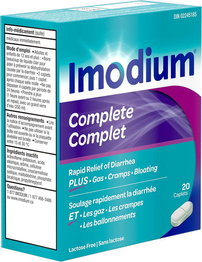 Imodium Advanced Rapid Relief 止瀉藥片，20 粒（1 包）- 包裝可能有所不同