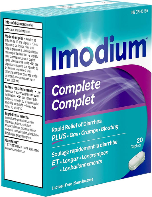 Imodium Advanced Rapid Relief 止瀉藥片，20 粒（1 包）- 包裝可能有所不同