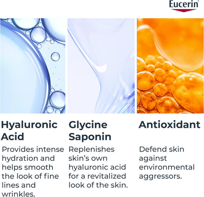 Eucerin Anti Wrinkle Firming Day Care Hyaluronic Acid Moisturizer for Face, Anti Aging Face Cream for Women Visibly Reduces the Look of Fine Lines & Wrinkles, All Skin Types, 50mL Jar