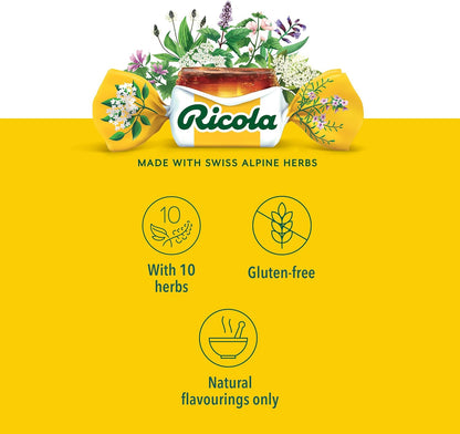 Ricola Berry Medley Throat Drops, 18 Count Box, Delicious Throat Relief & Care, Oral Anesthetic, Naturally Flavored