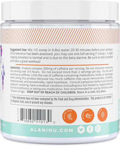 Alani Pre-Workout Galaxy Lemonade 30 Servings & Pre Workout Supplement Powder for Energy, Endurance & Pump | Sugar Free | 200mg Caffeine