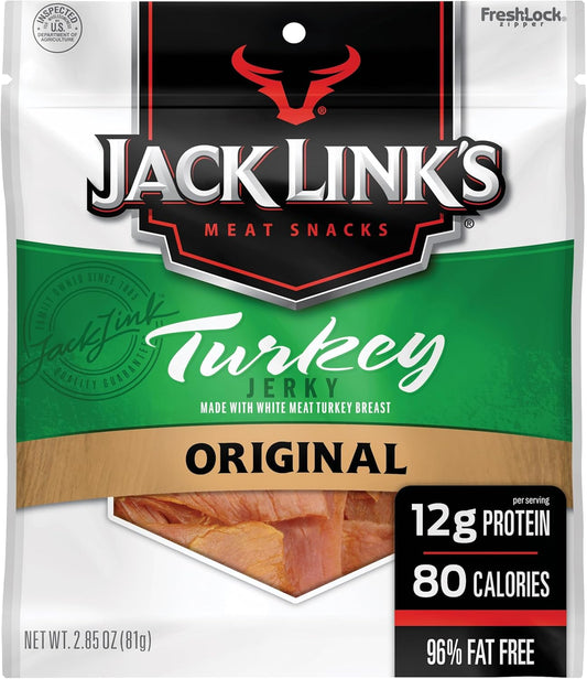 Jack Link's MSG Free Turkey Jerky, Original, 2.85 Ounce