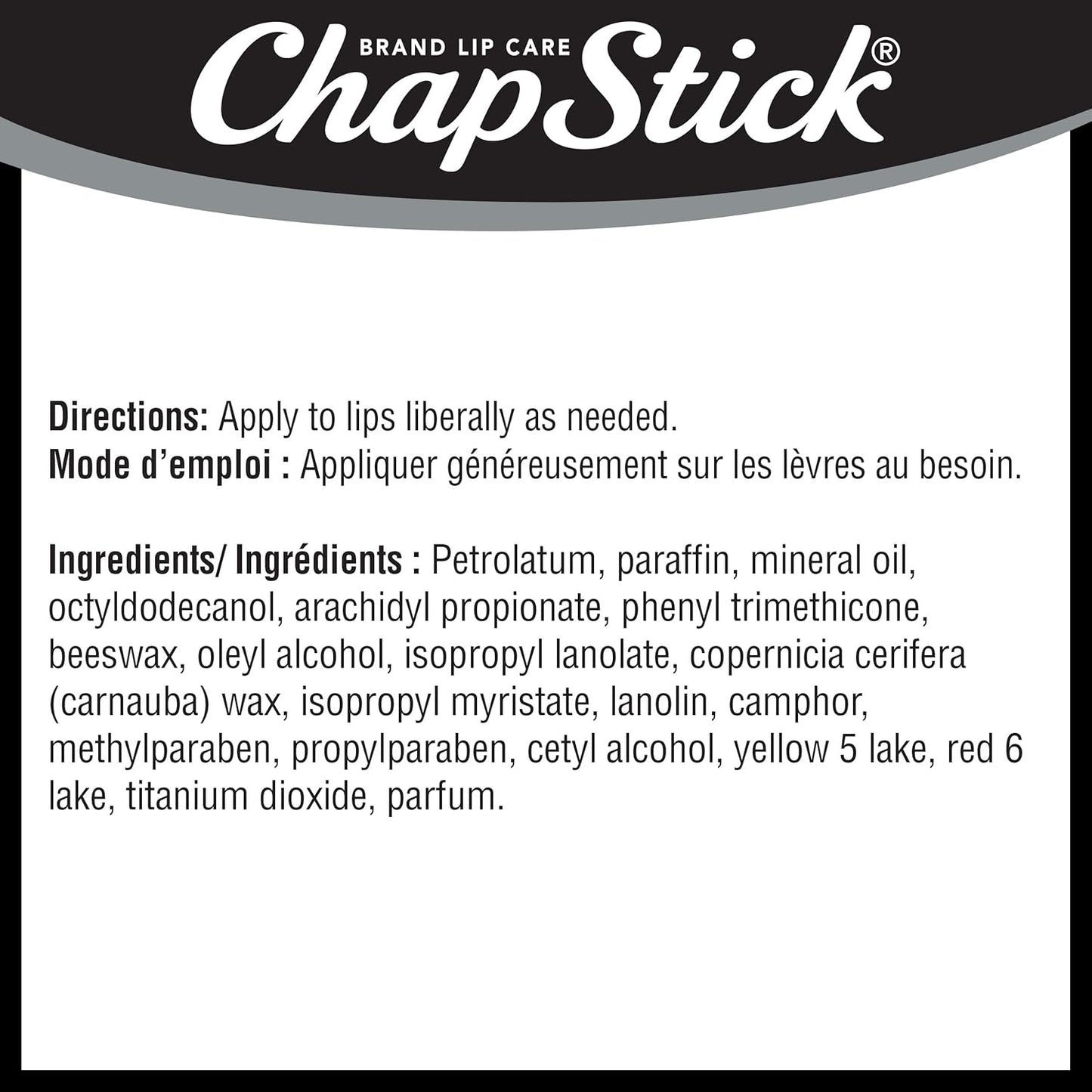 ChapStick Classic Lip Balm, Original Flavour, 1 Tube