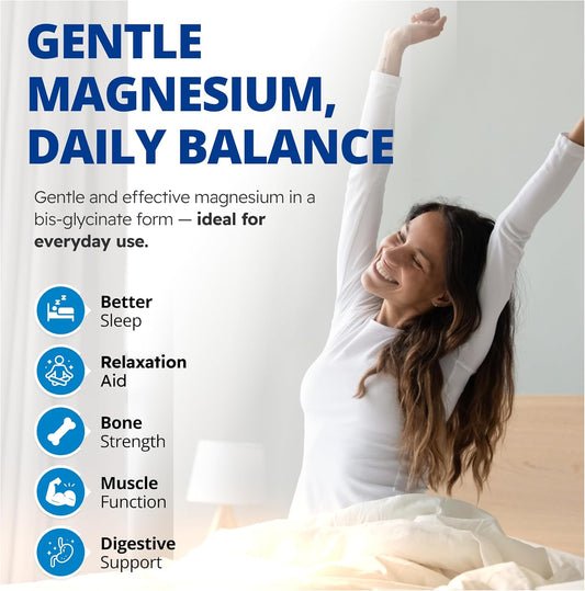 CanPrev 純雙甘氨酸鎂 200 毫克，240 粒素食膠囊，240 天供應量 - 溫和呵護胃部 - 雙甘氨酸鎂補充劑 - 元素螯合複合物，有助於放鬆和肌肉舒適